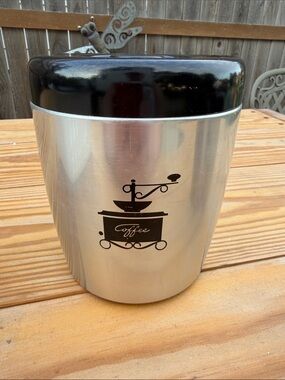 West Bend (Black and Silver) Coffee Canister